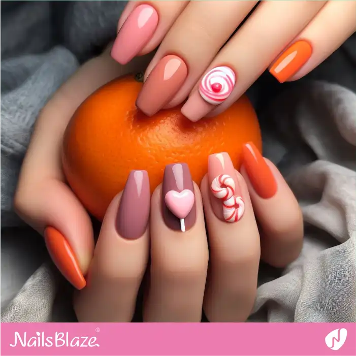 Candy Nails for Valentines | Valentine Nails - NB2217